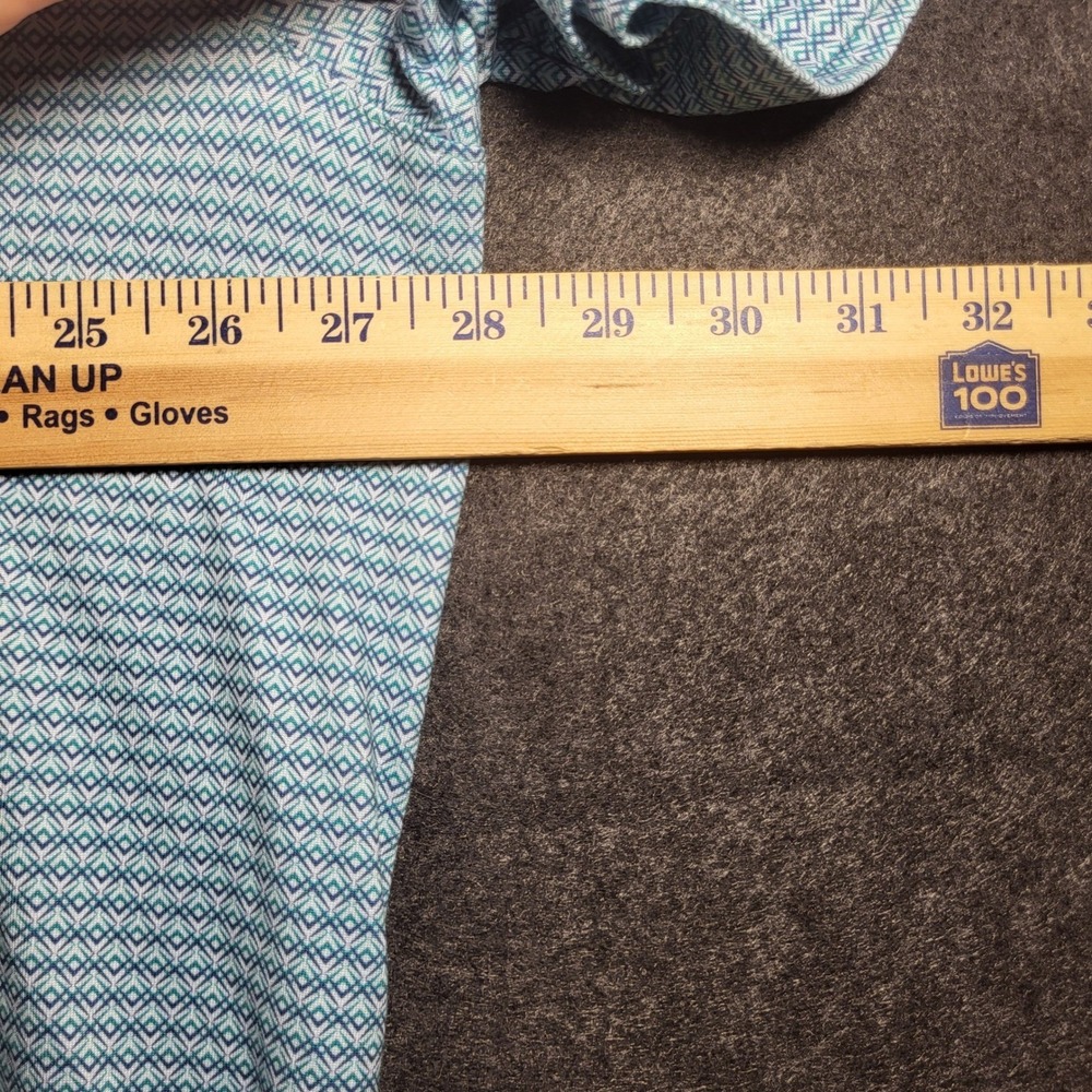 Johnston & Murphy XC4 Polo Shirt Mens XXL Blue Teal Geometric Performance Golf - Picture 6 of 9